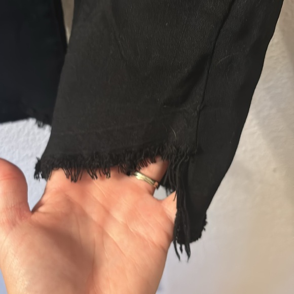 Paige Hoxton ankle black jeans with raw hem size 27 - Picture 3 of 10